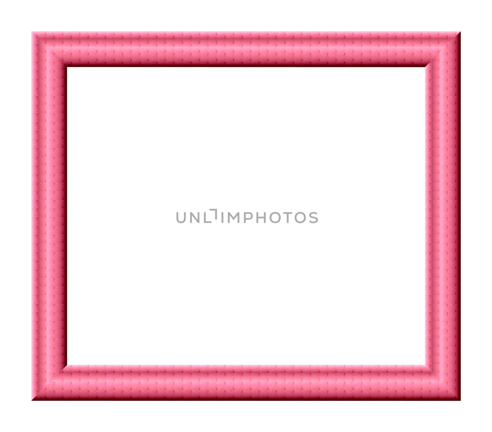 
Empty picture frame embossed pink tone, isolated on a white background