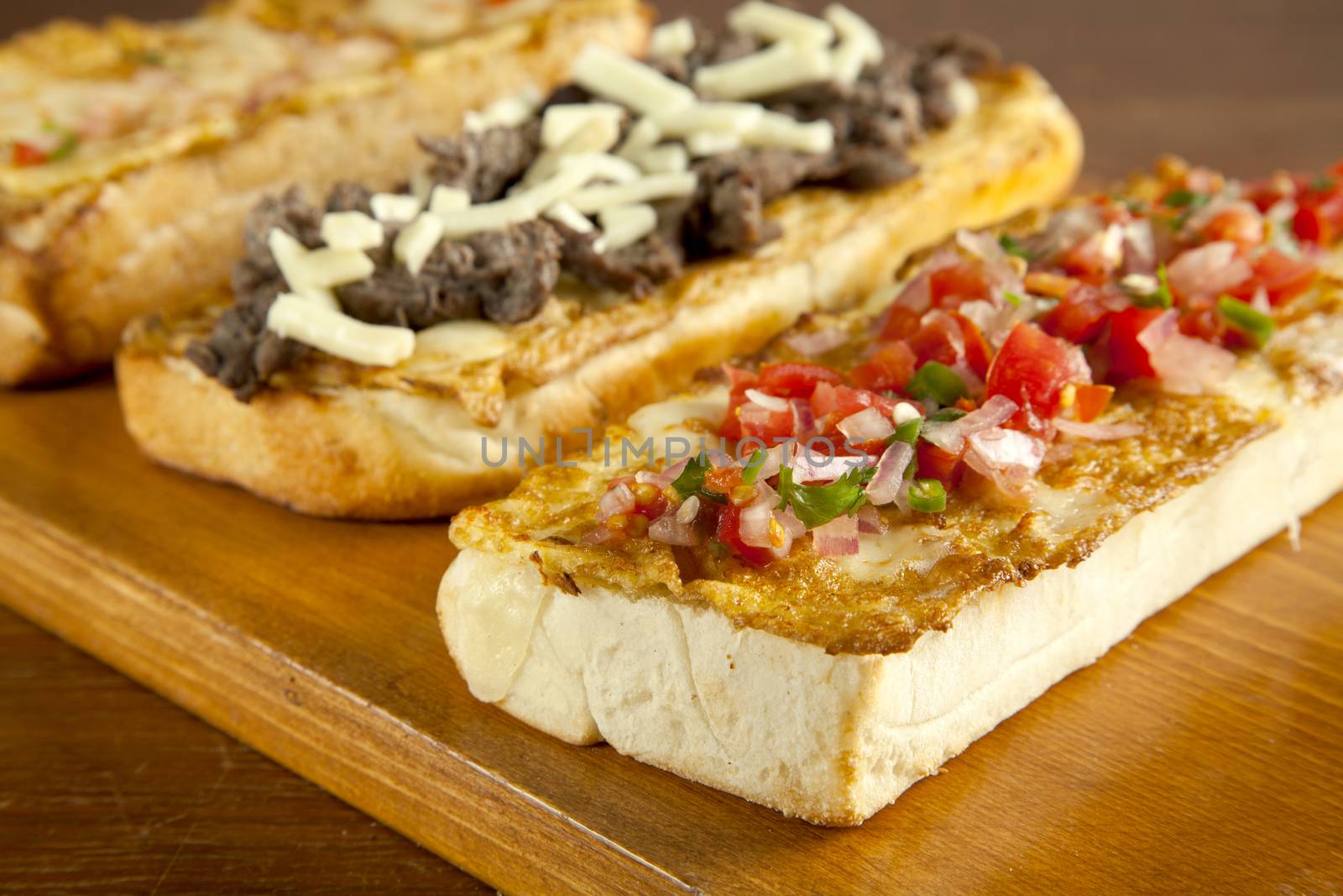 Delicious salsa open faced sandwiches 