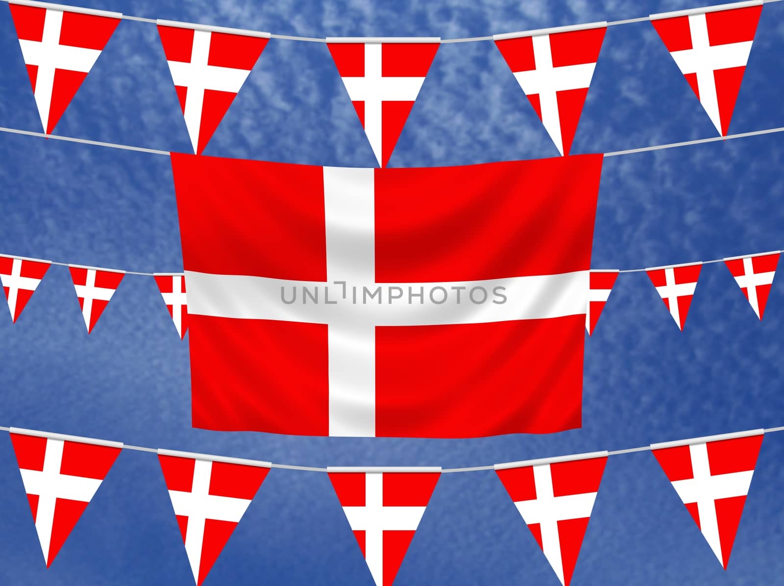 Denmark Flags by darrenwhittingham