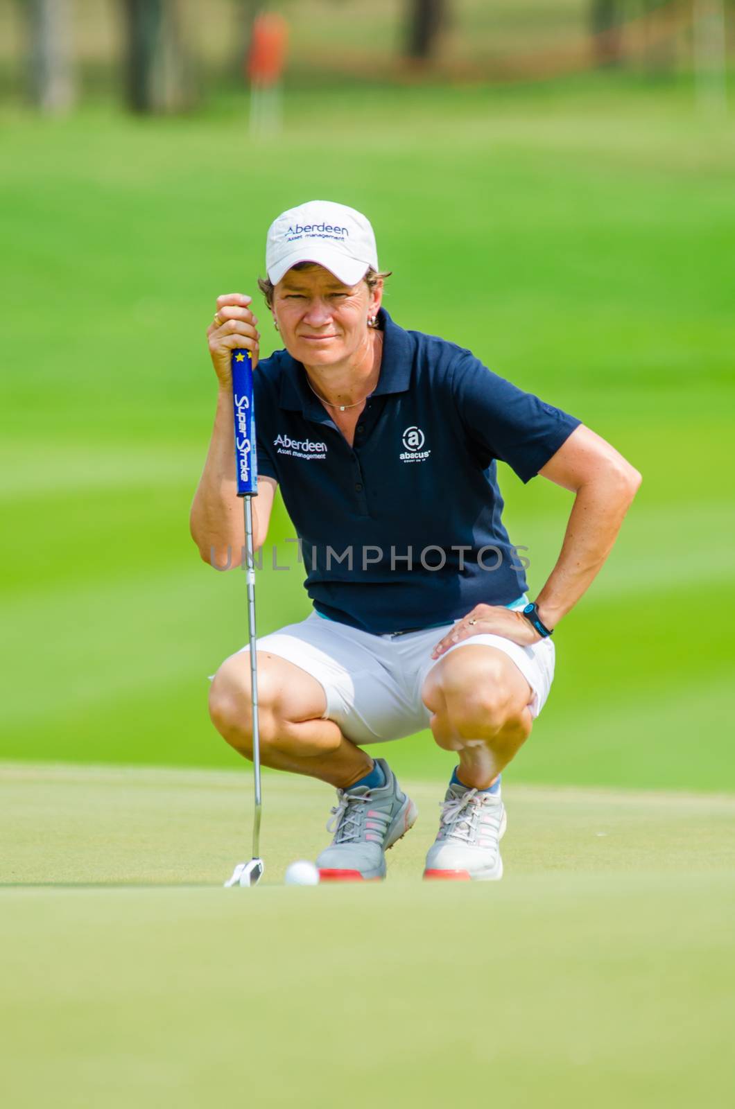 CHONBURI - MARCH 1: Catriona Matthew of Scotland in  Honda LPGA Thailand 2015 at Siam Country Club, Pattaya Old Course on March 1, 2015 in Chonburi, Thailand.
