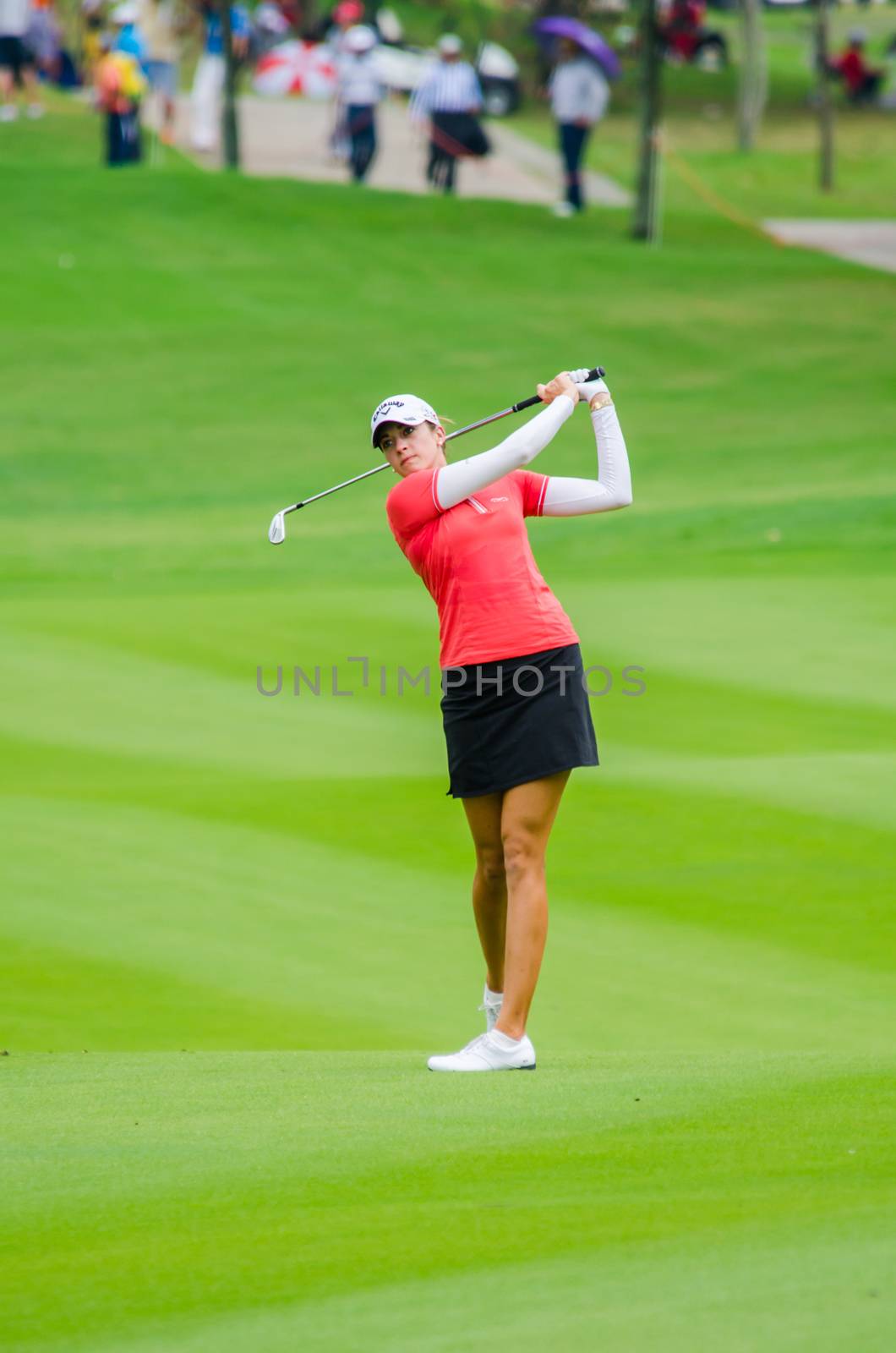 CHONBURI - MARCH 1: Brittany Lang of USA in  Honda LPGA Thailand 2015 at Siam Country Club, Pattaya Old Course on March 1, 2015 in Chonburi, Thailand.