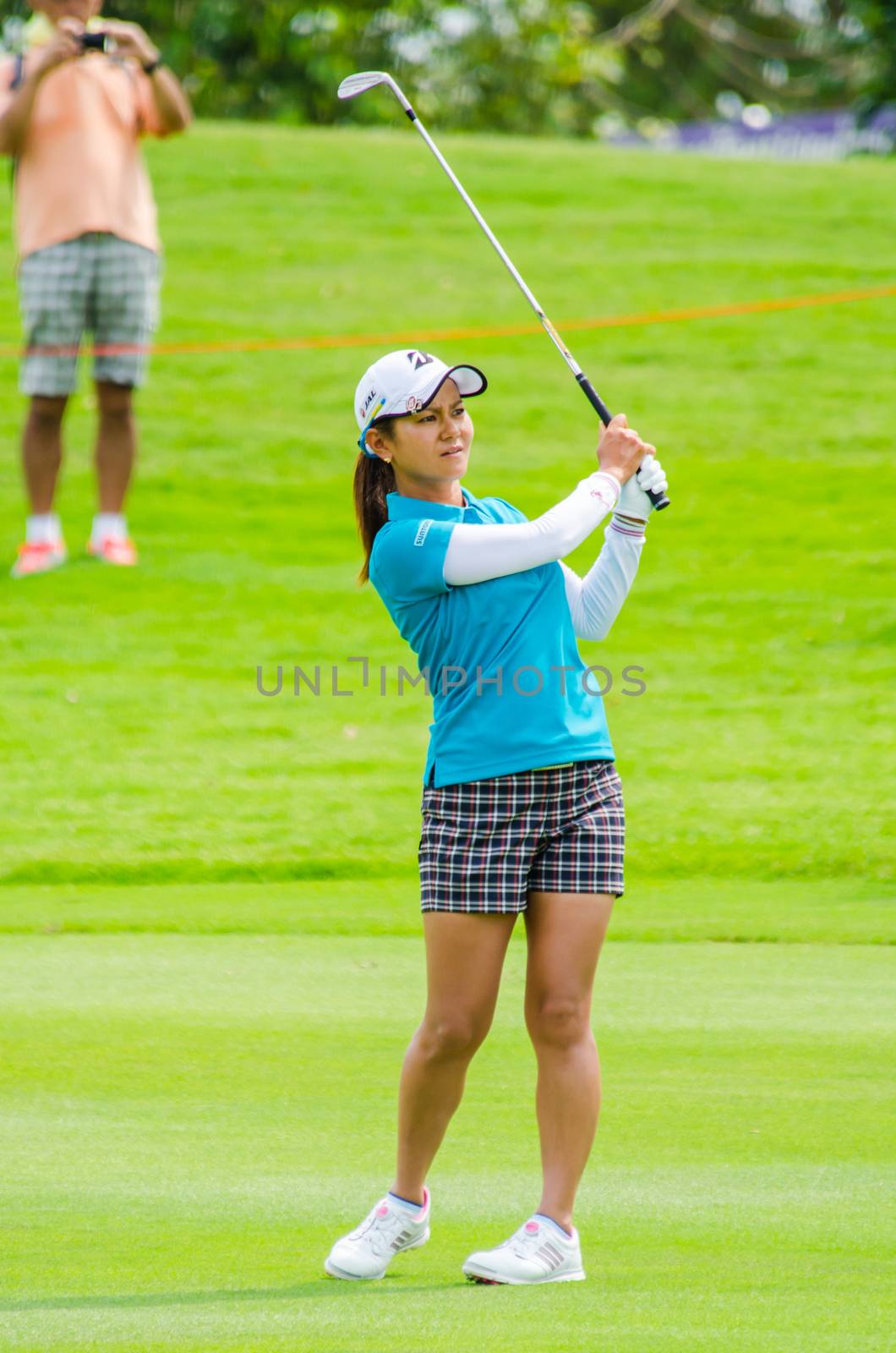 CHONBURI - MARCH 1: Ai Miyazato of Japan in Honda LPGA Thailand 2015 at Siam Country Club, Pattaya Old Course on March 1, 2015 in Chonburi, Thailand.