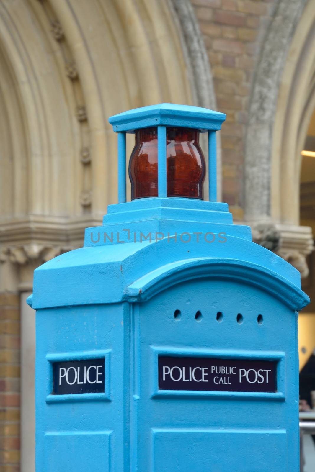 Top of old fashioned Police box