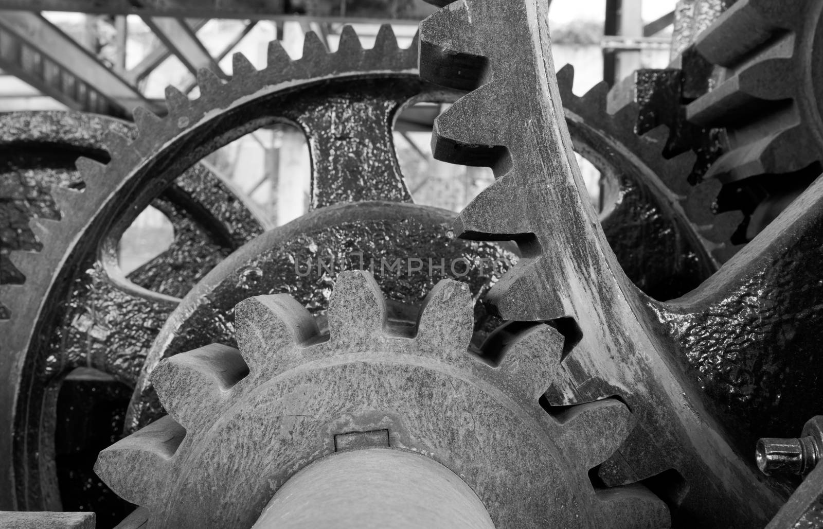 These gears were once used to operate a nautical waterway bridge