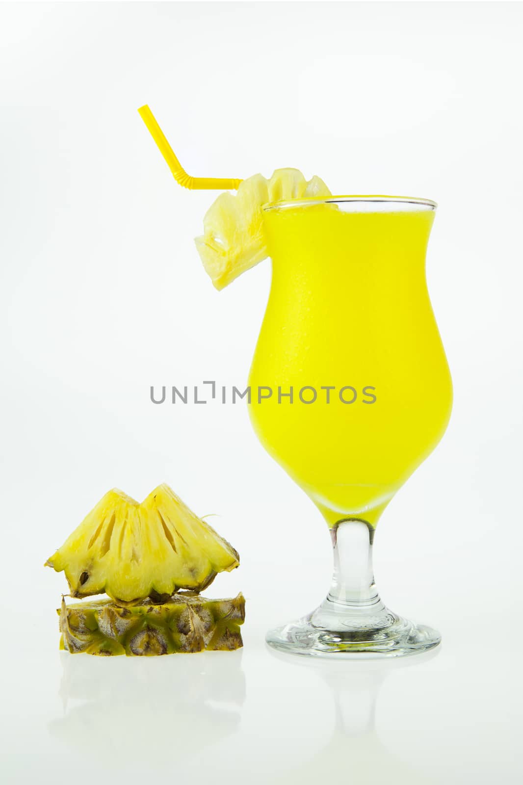 glasses of pineapple juice and fruits, high vitamin C