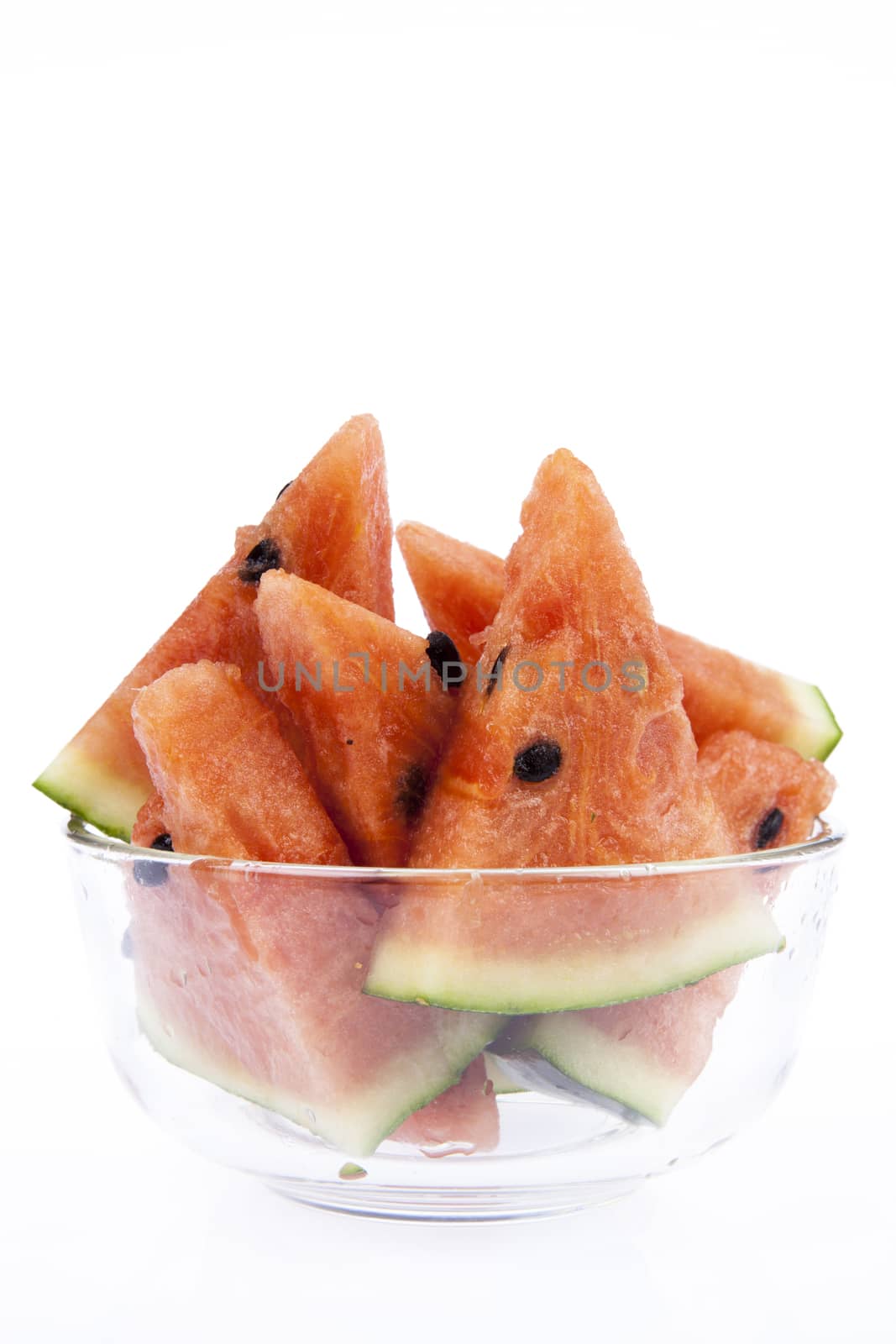 Typical and delicious slice of watermelon with whole watermelon