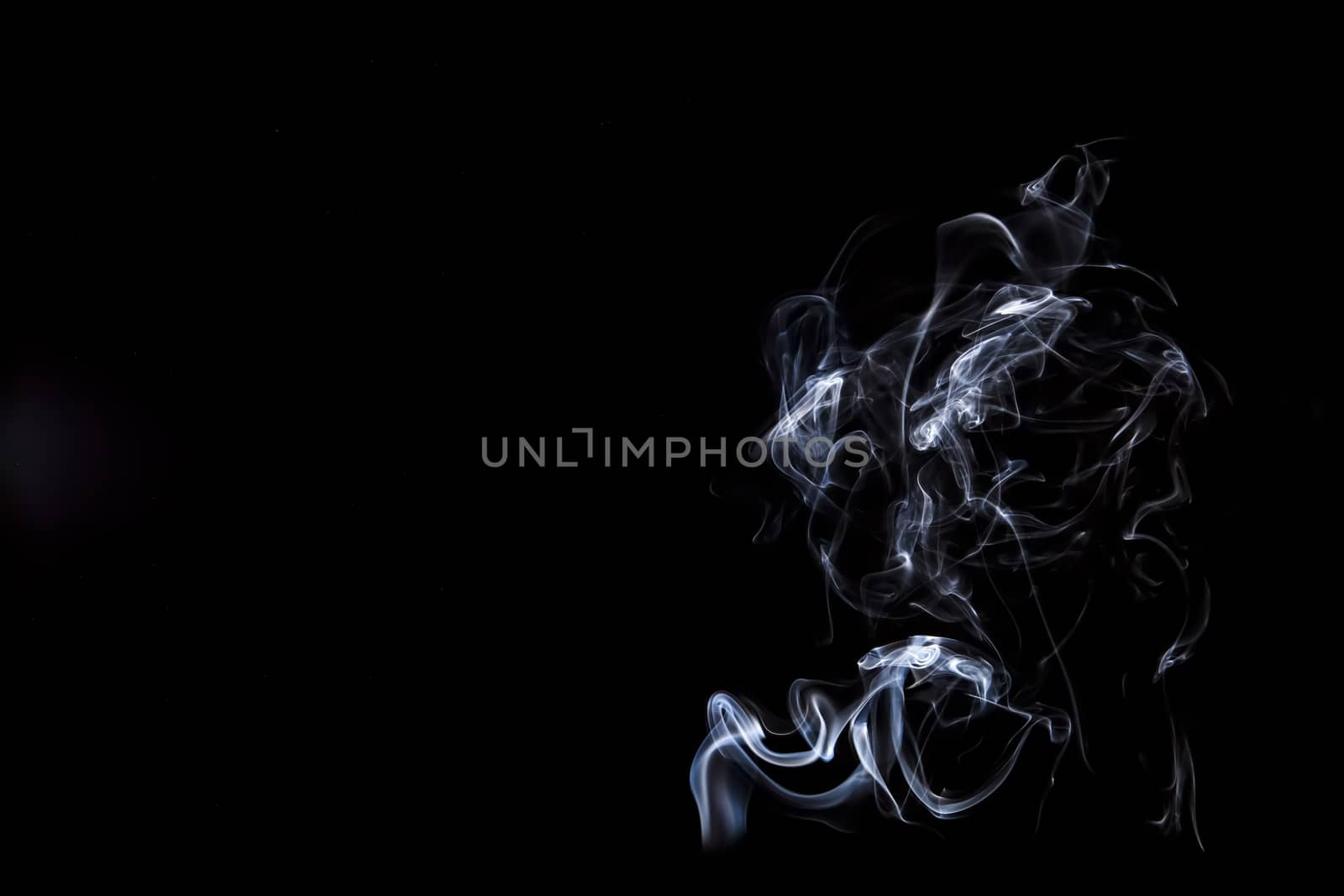 Gray smoke isolated on back background by Chattranusorn09