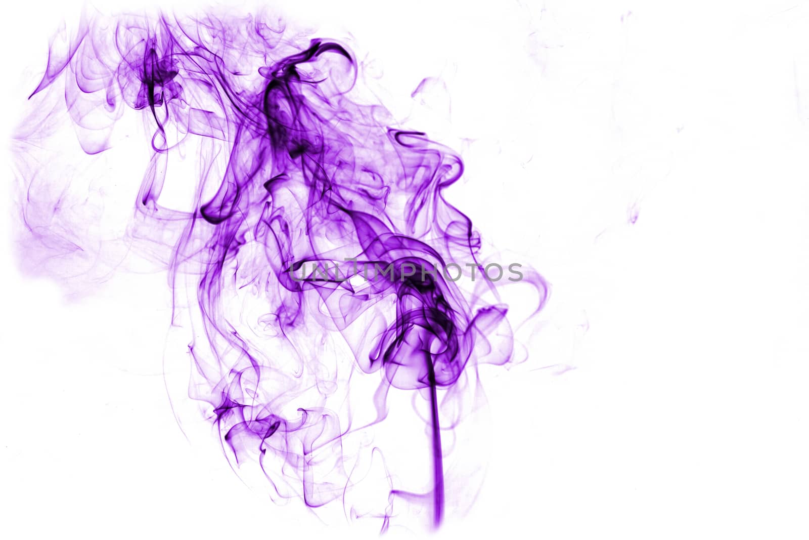 purple smoke with light on white background