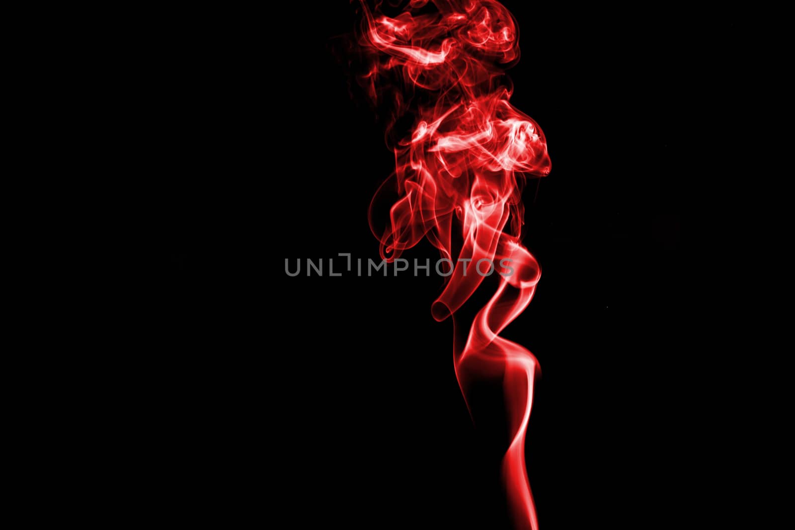 red smoke with lights on black background