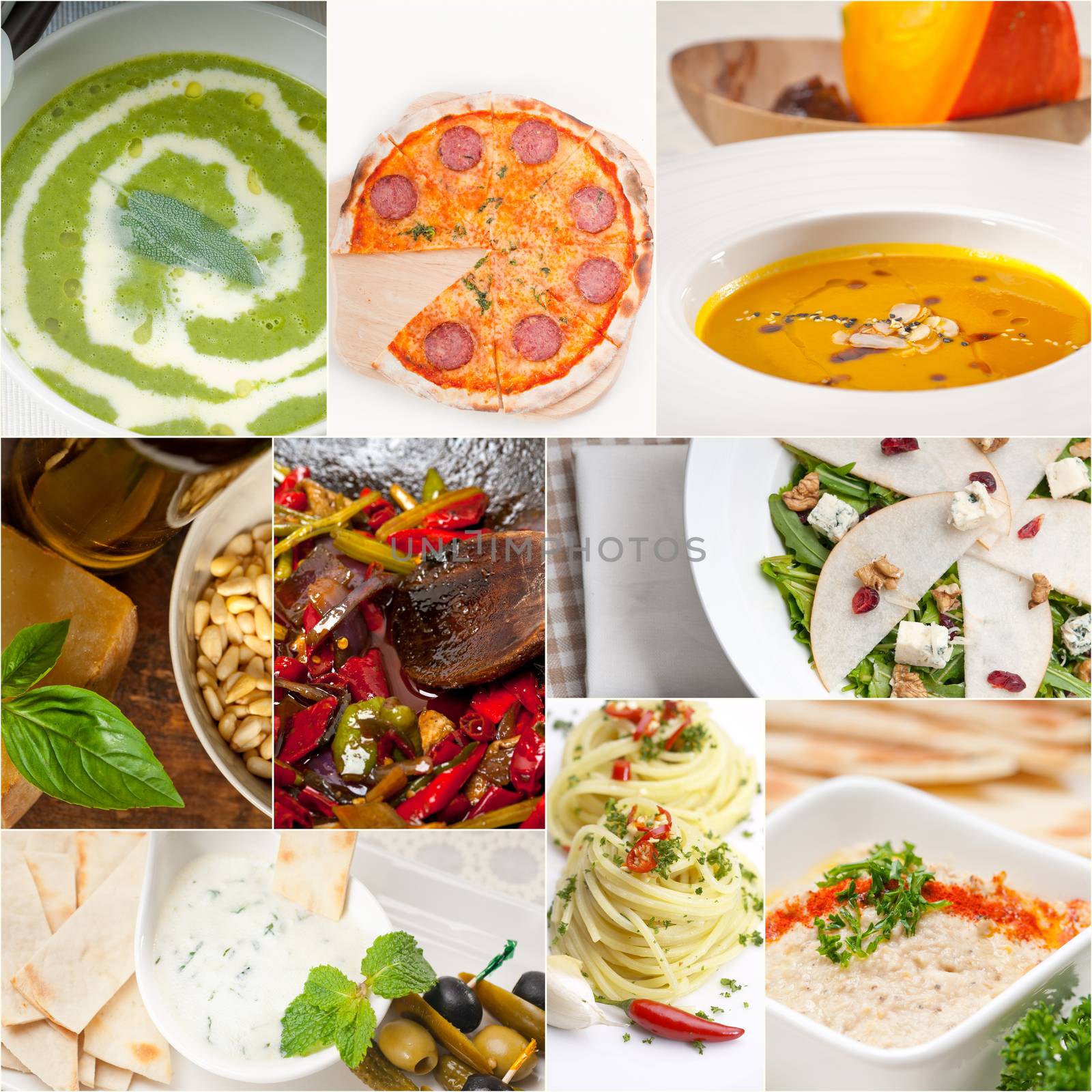 healthy and tasty Italian food collage by keko64