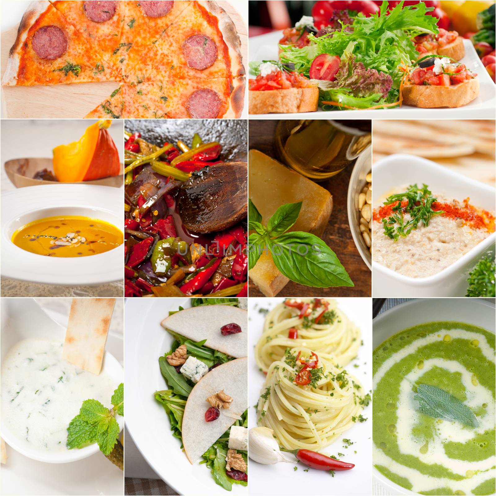 healthy and tasty Italian food collage by keko64