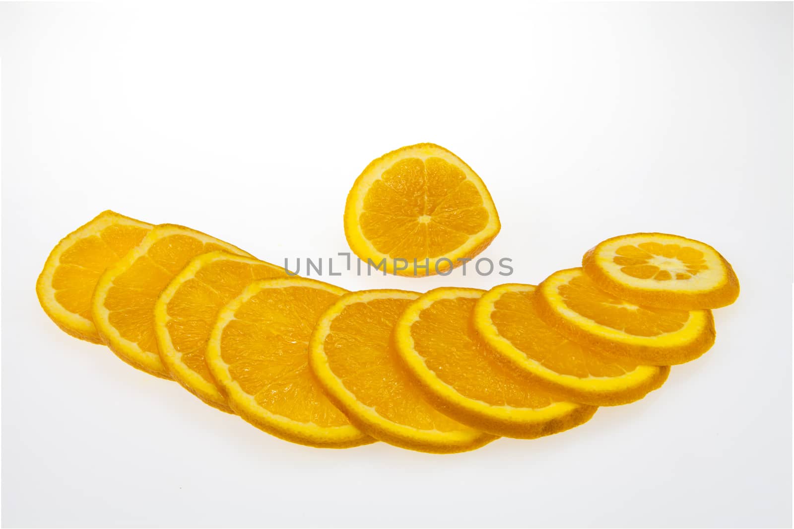 orange  slice isolate on white background