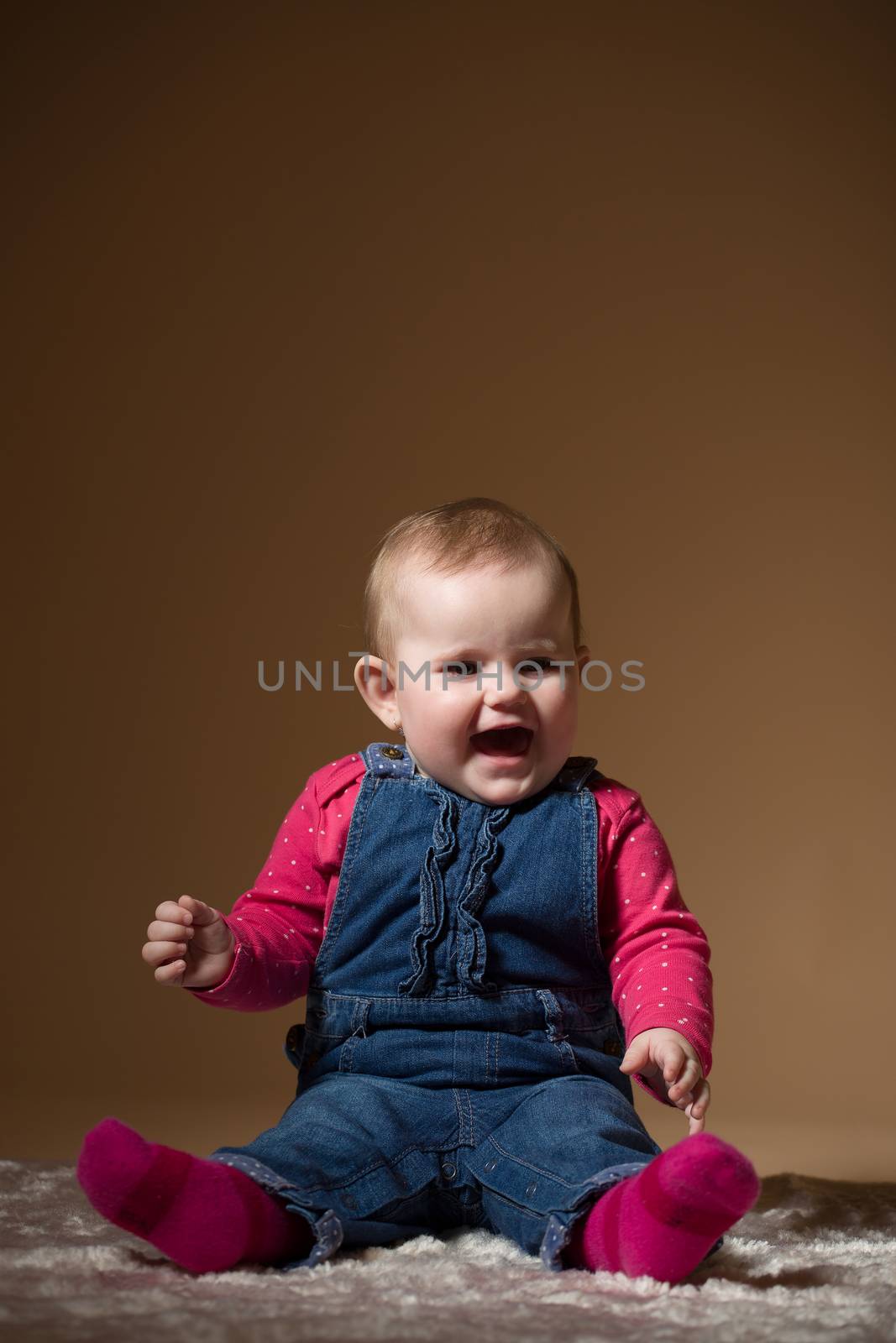 smiling infant baby by artush