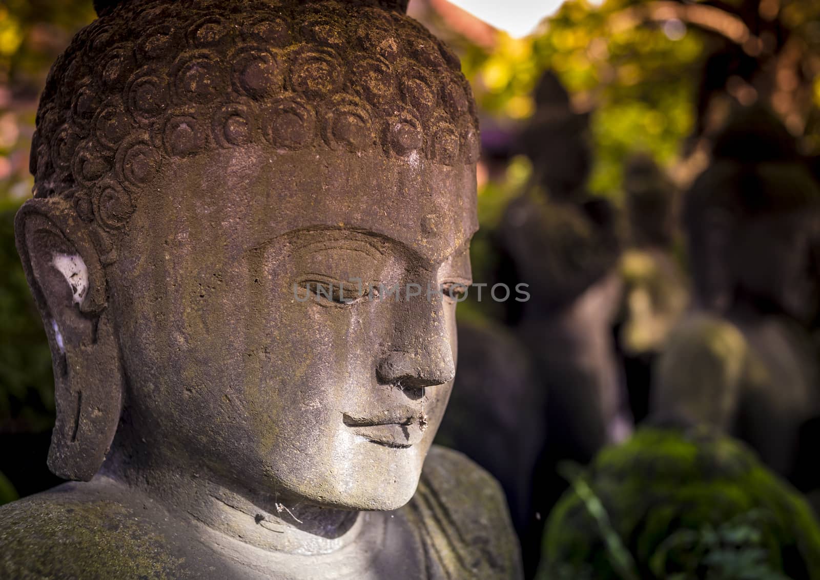 The old stone statue. Indonesia, Bali.
