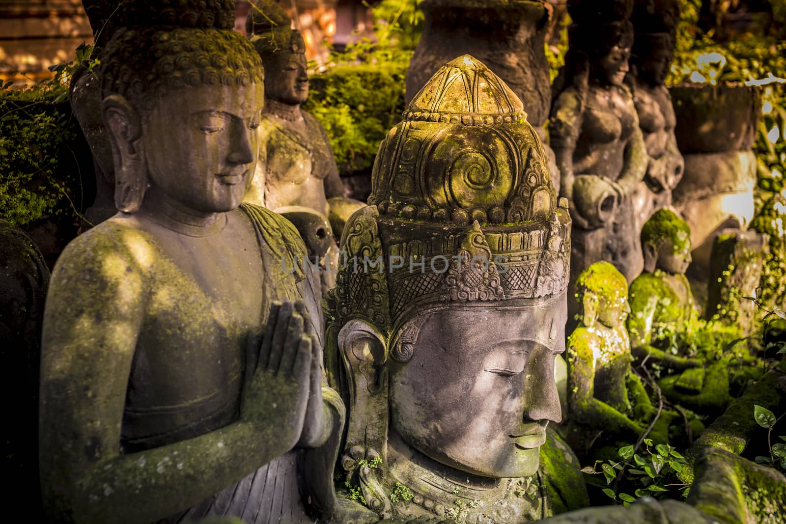 The old stone statue. Indonesia, Bali.
