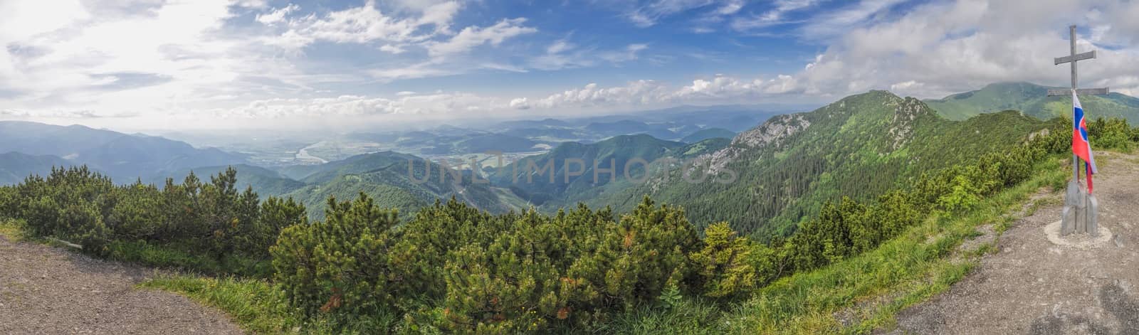 Scenic panorama of Mala Fatra mountains in Slovakia