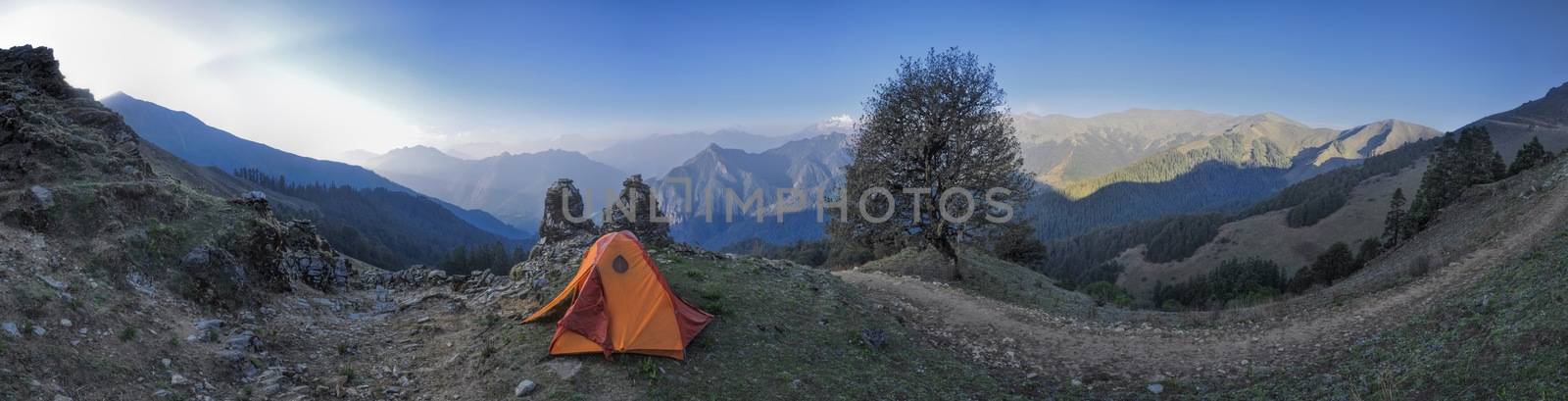 Camping in Dolpo region in Nepal