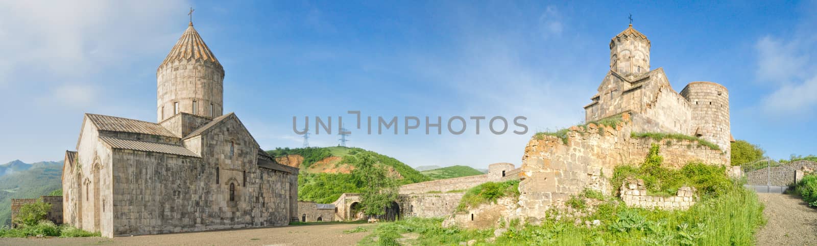Scenic panorama of old monastery in Tatev, Armenia