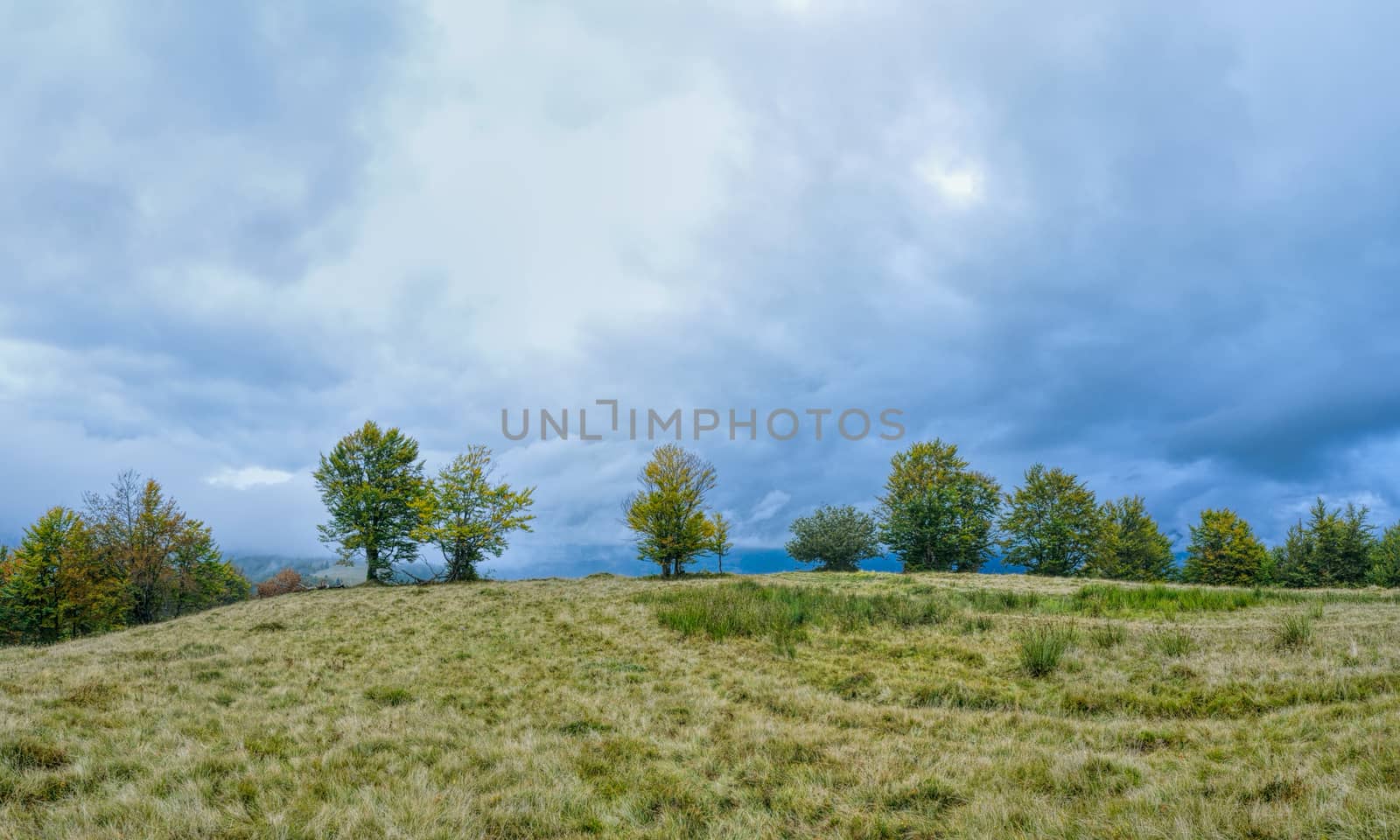 Scenic view of the Ukraine's countryside on cloudy day