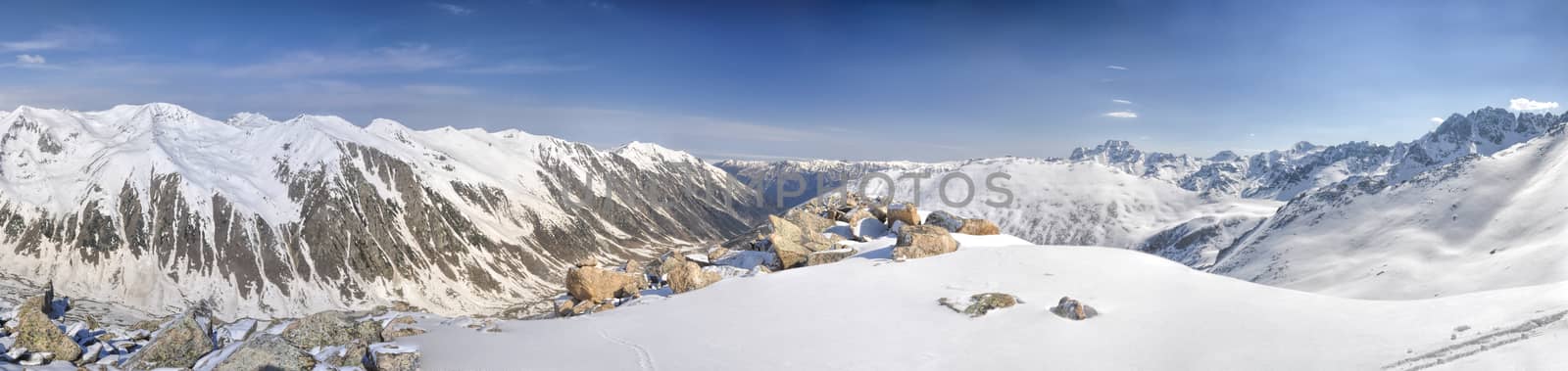 Scenic panorama of Kackar Mountains in Turkey