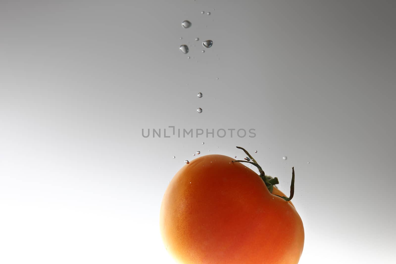 tomato with bubbles