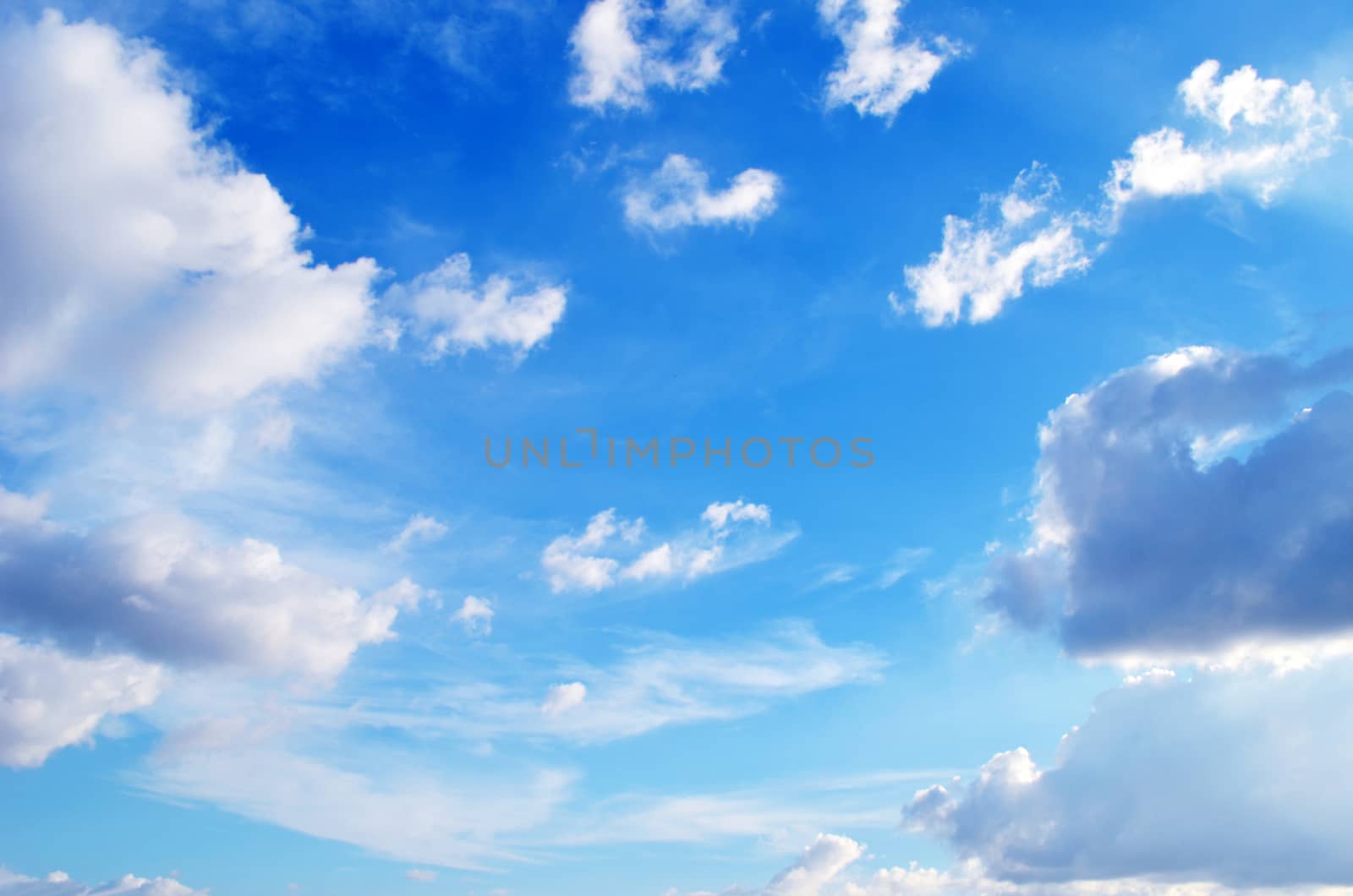 Blue sky with white cloud