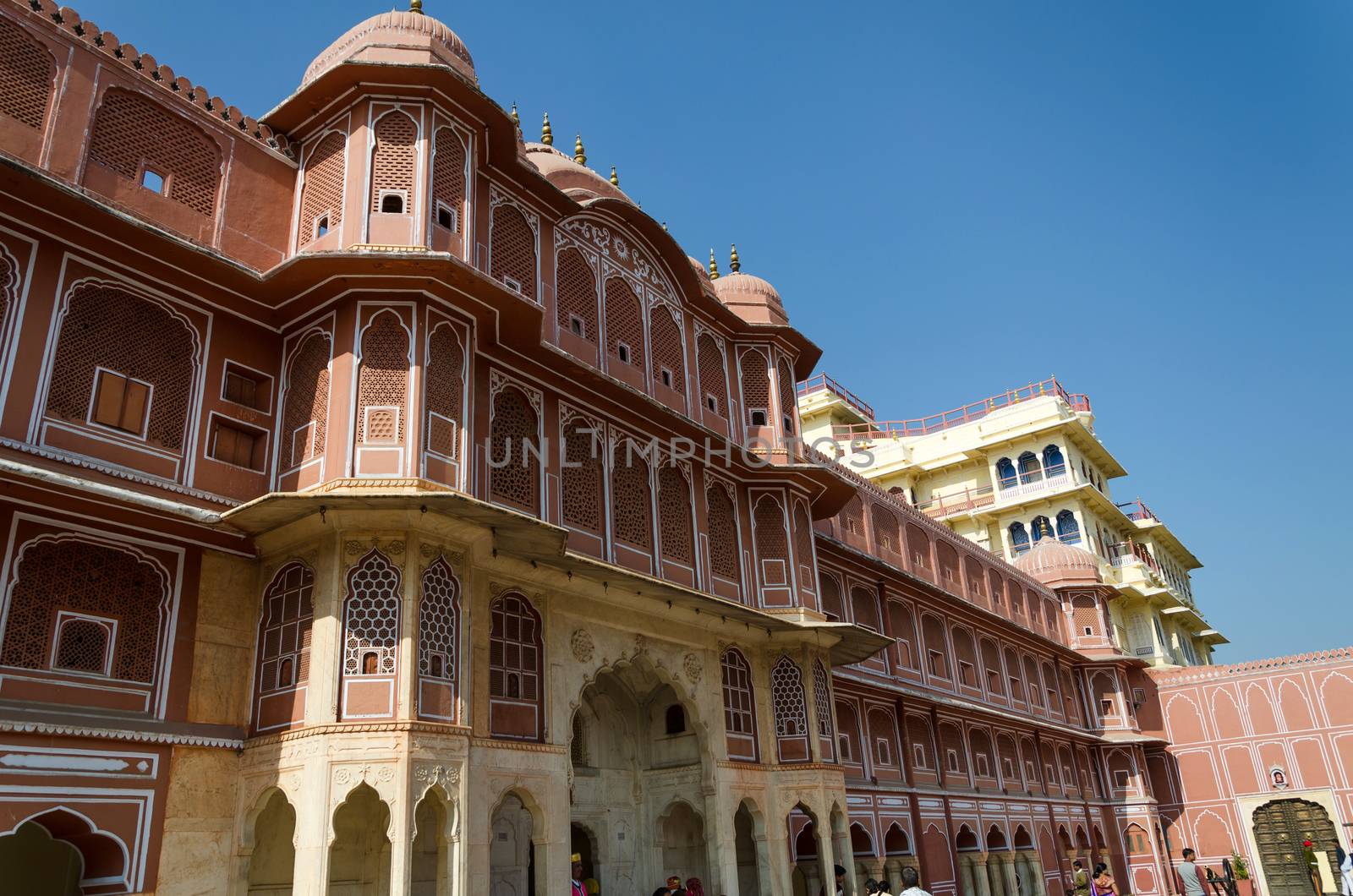 Chandra Mahal Palace or City Palace in Jaipur, Rajasthan, India 