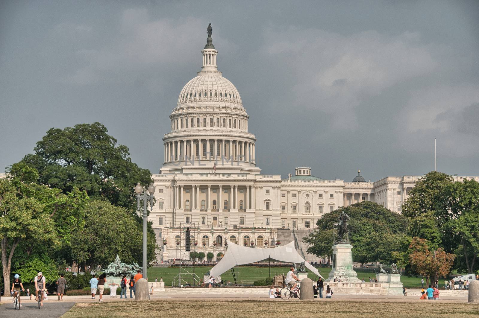 WASHINGTON, DC - AUG 15: Tourists explore city landmarks, August by jovannig