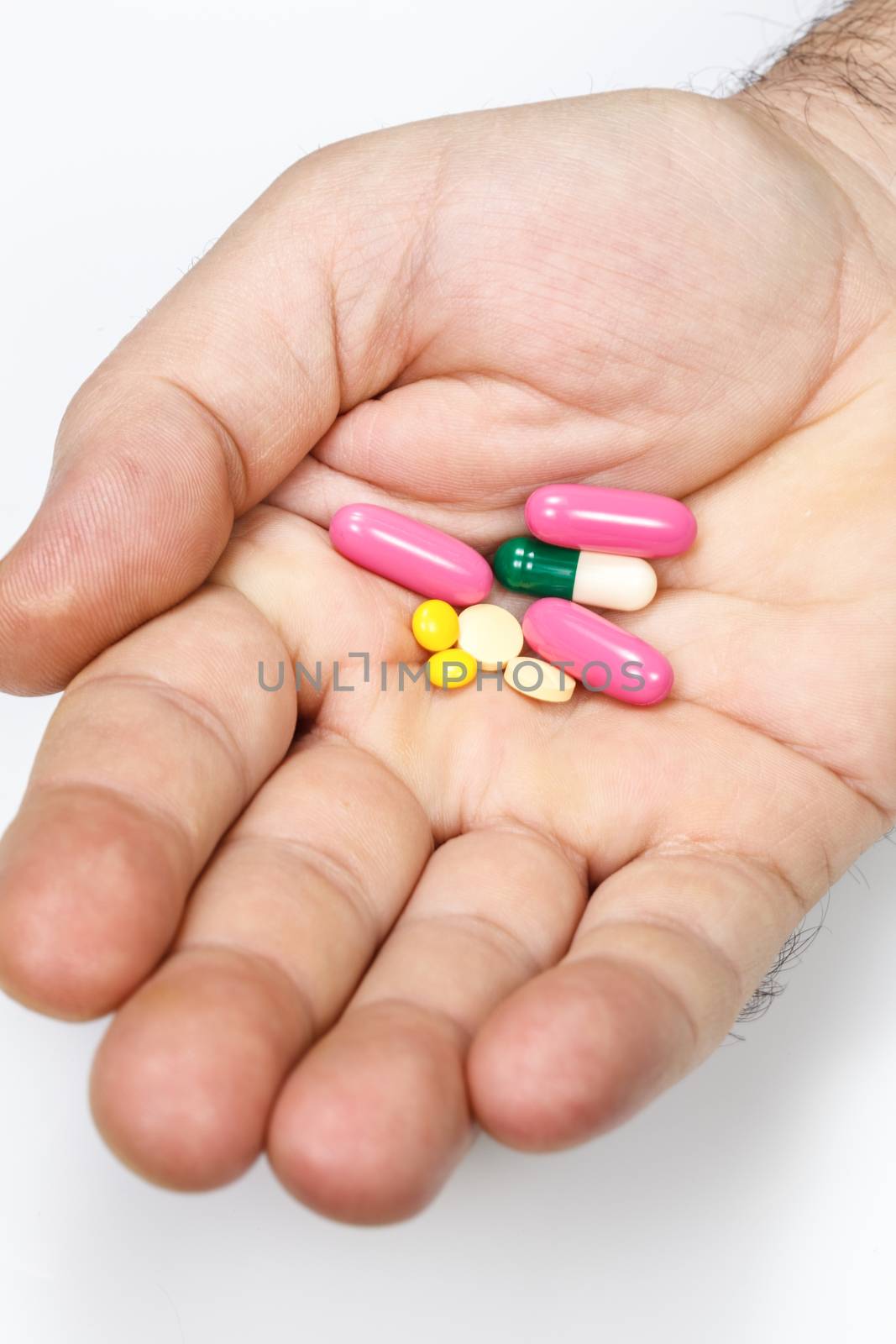 Handful of Medication, close up