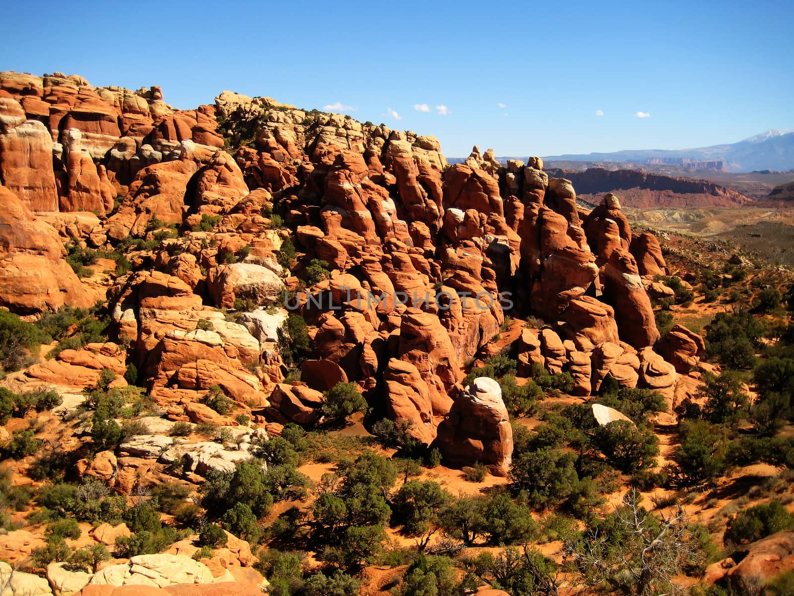 Sandstone outcrops in Arches National Park in Utah by jmubalde