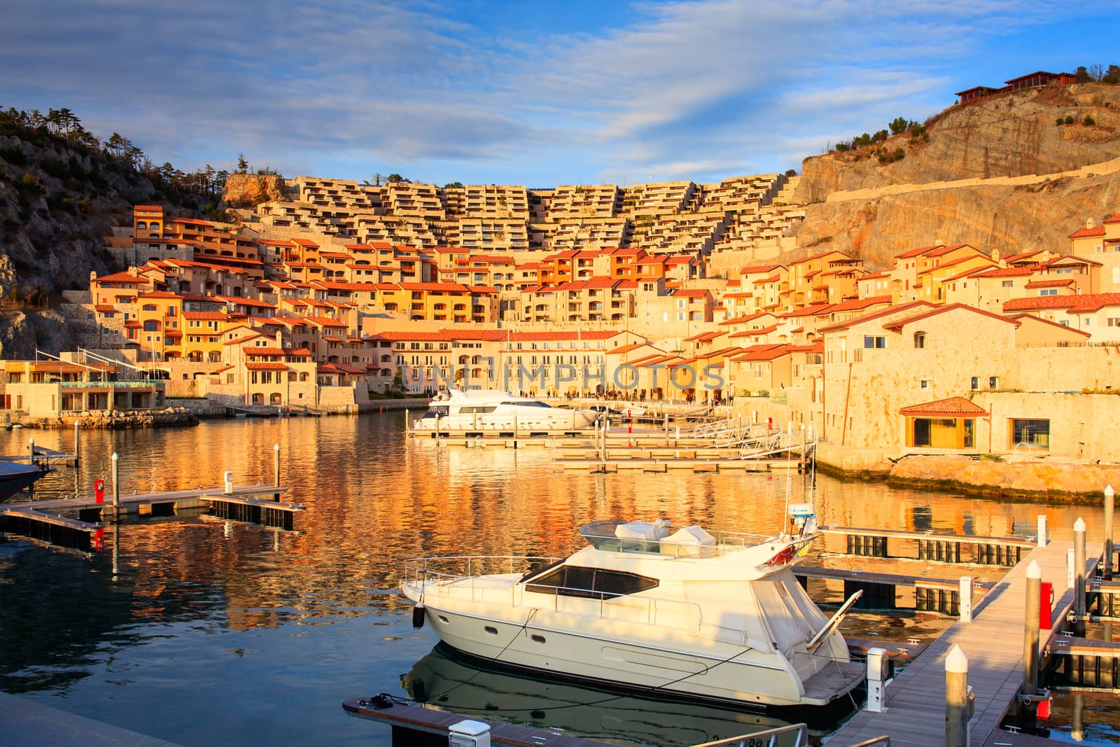 View of vacation house in Porto piccolo, Sistiana. Italy