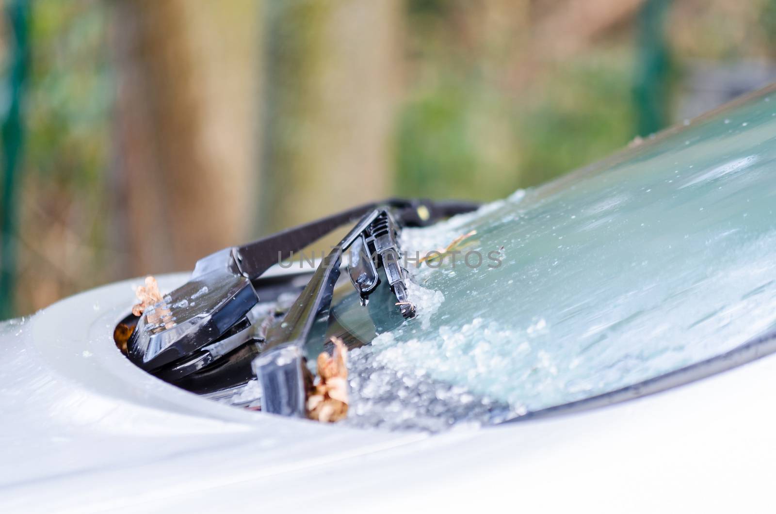 Iceweb car window with  with wiper.