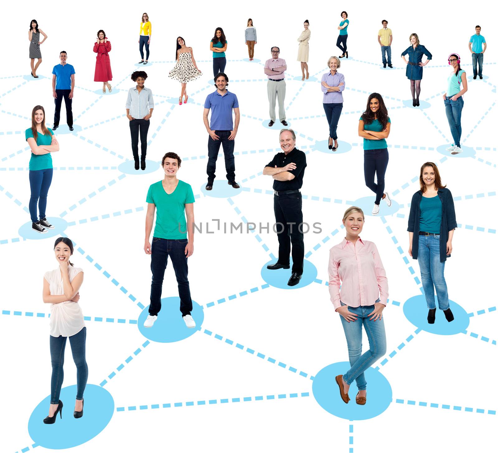Diversified people networking by stockyimages