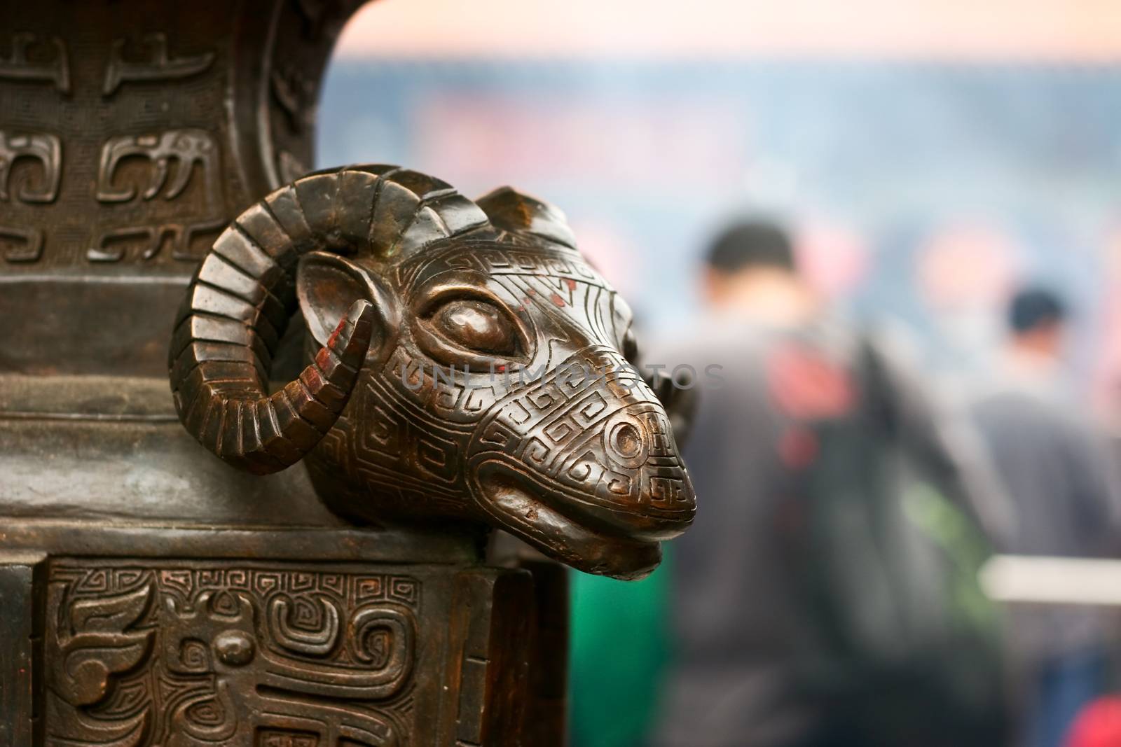 Goat Statue in Chinese Temple