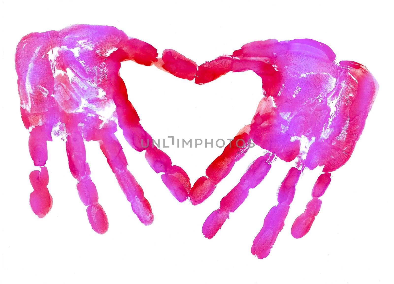 HandPrint in the form of Love