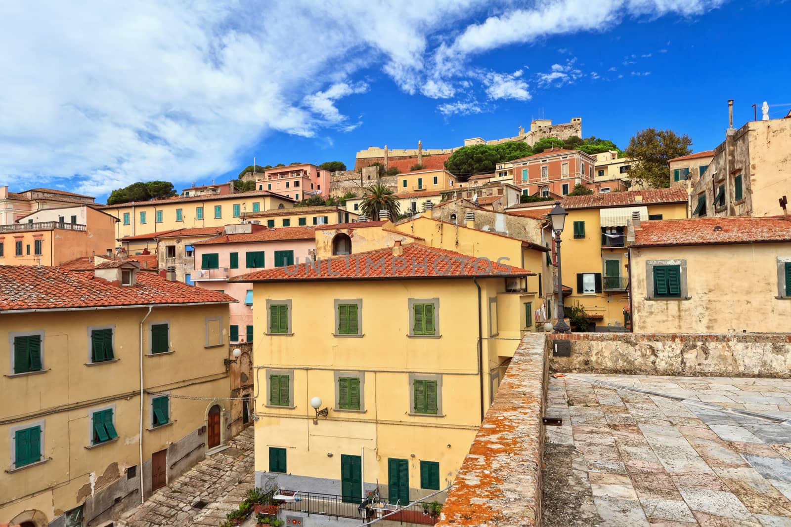 urban view in Portoferraio in Isle of Elba, Tuscany, italy