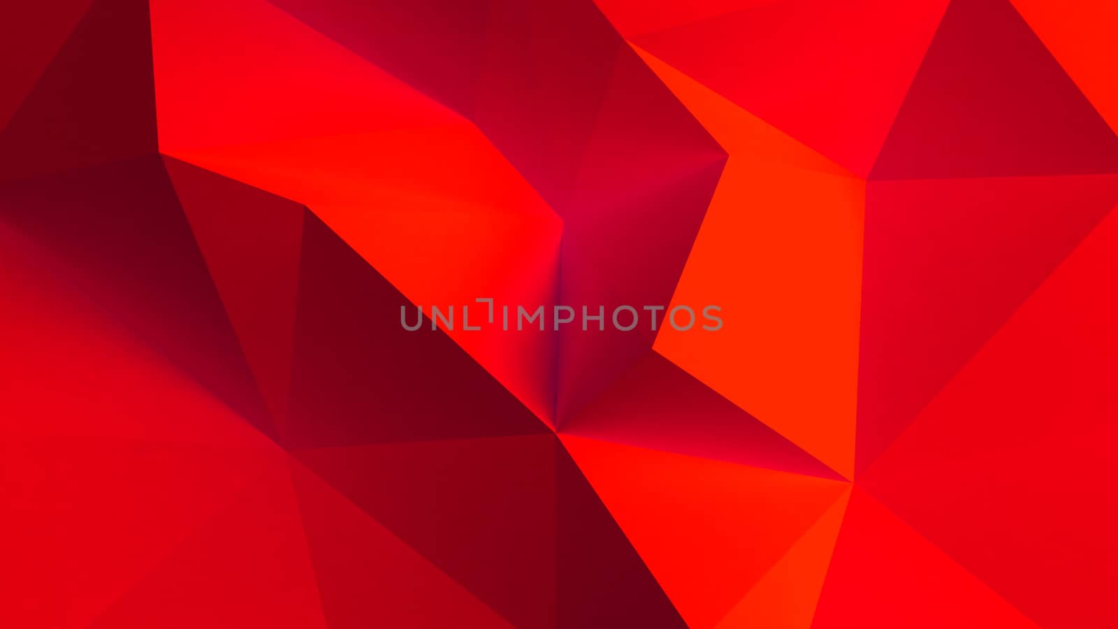 Red Abstract 3d background with polygonal pattern.