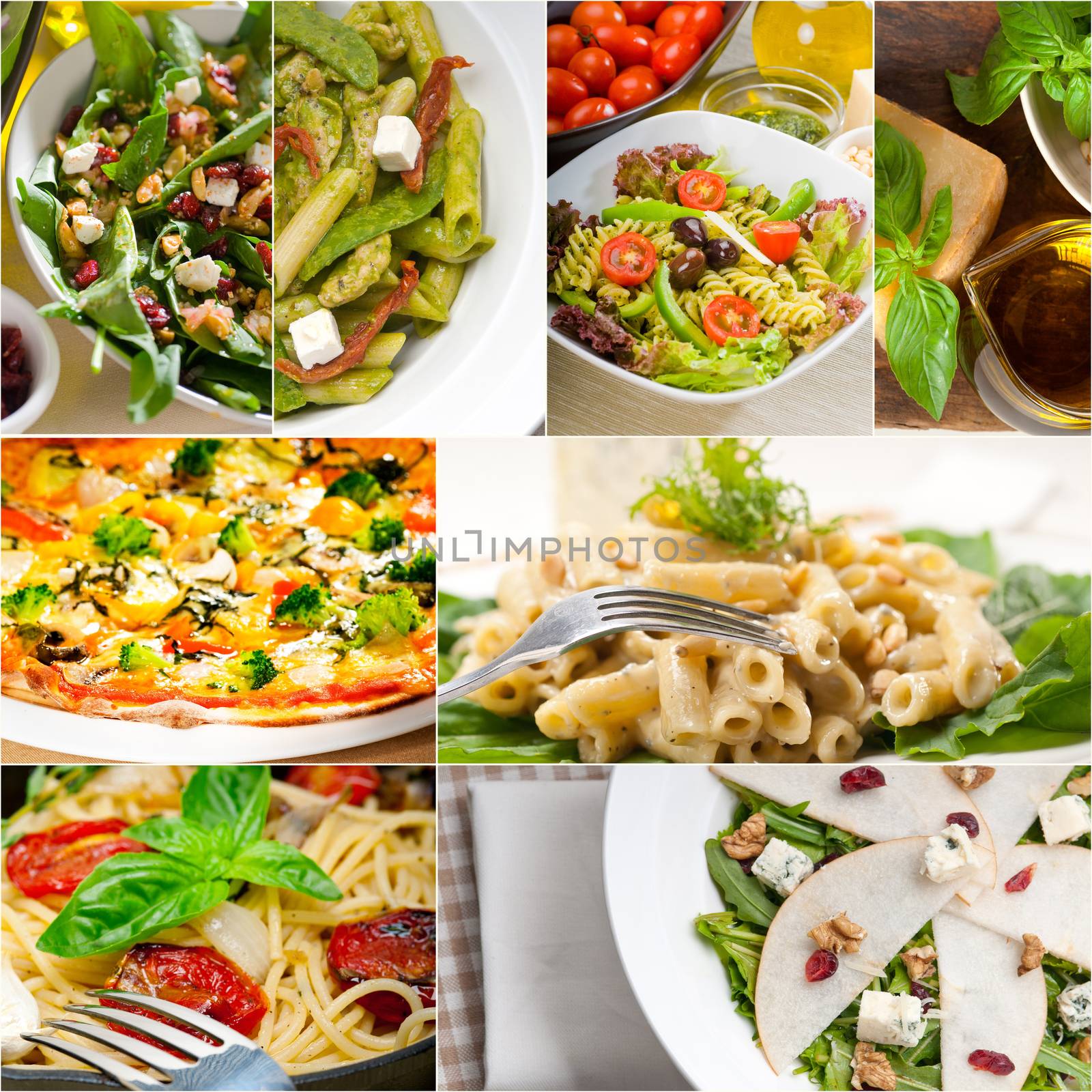 healthy and tasty Italian food collage by keko64