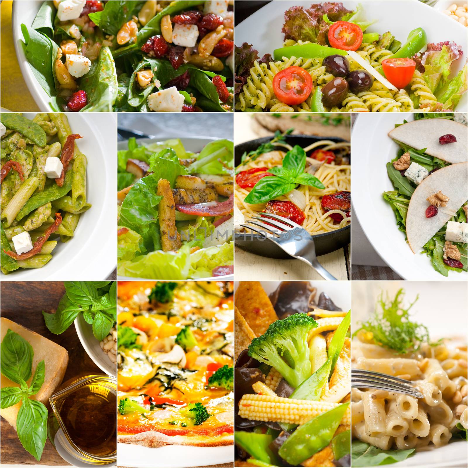 healthy and tasty Italian food collage by keko64