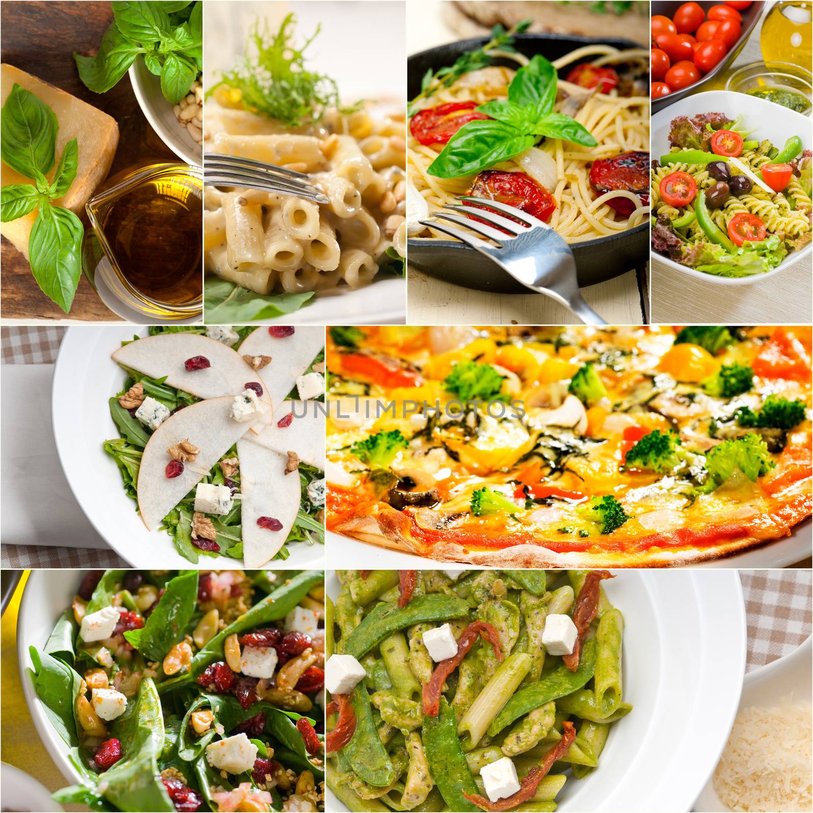 healthy and tasty Italian food collage by keko64