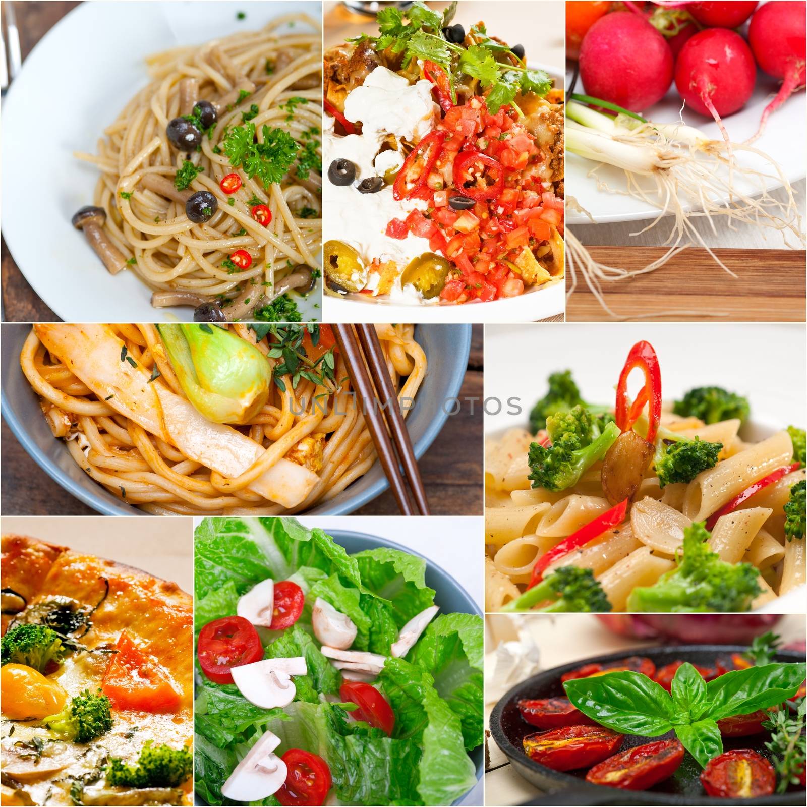 healthy Vegetarian vegan food collage by keko64