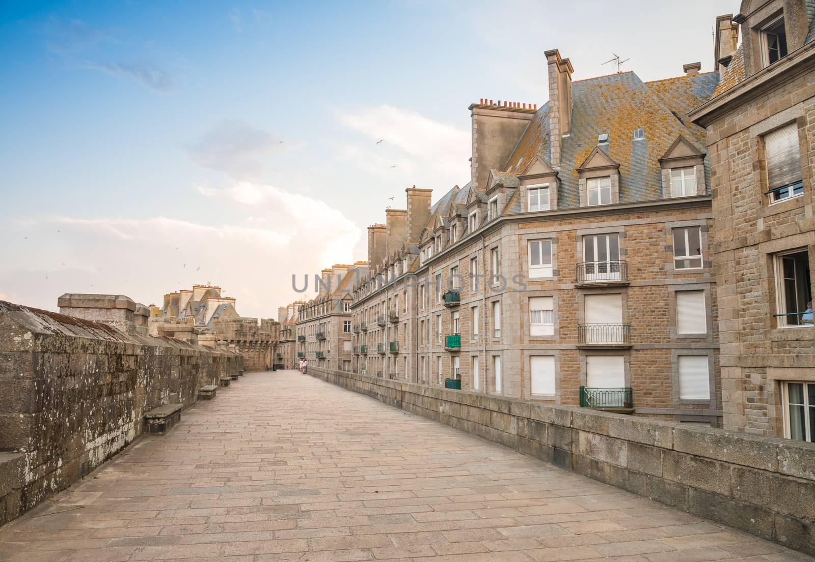 Medieval architecture of Saint Malo - France.