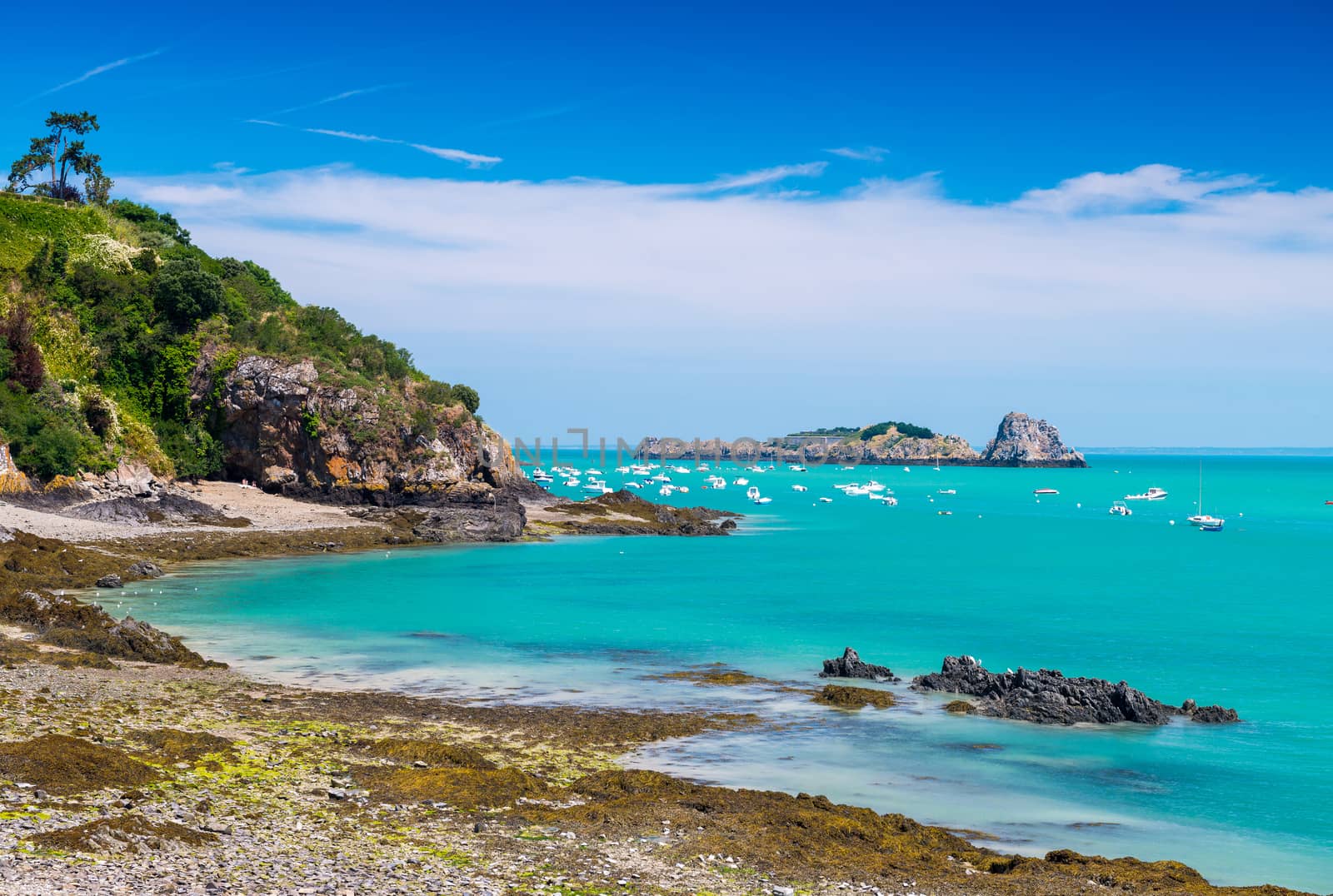 Cancale coast in Brittany - France.