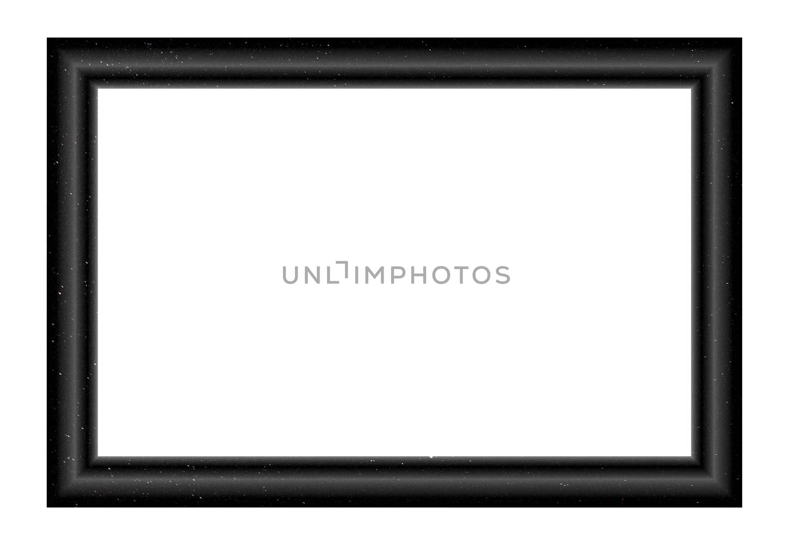 Blank photo frame with a texture of the sky, isolated on a white background