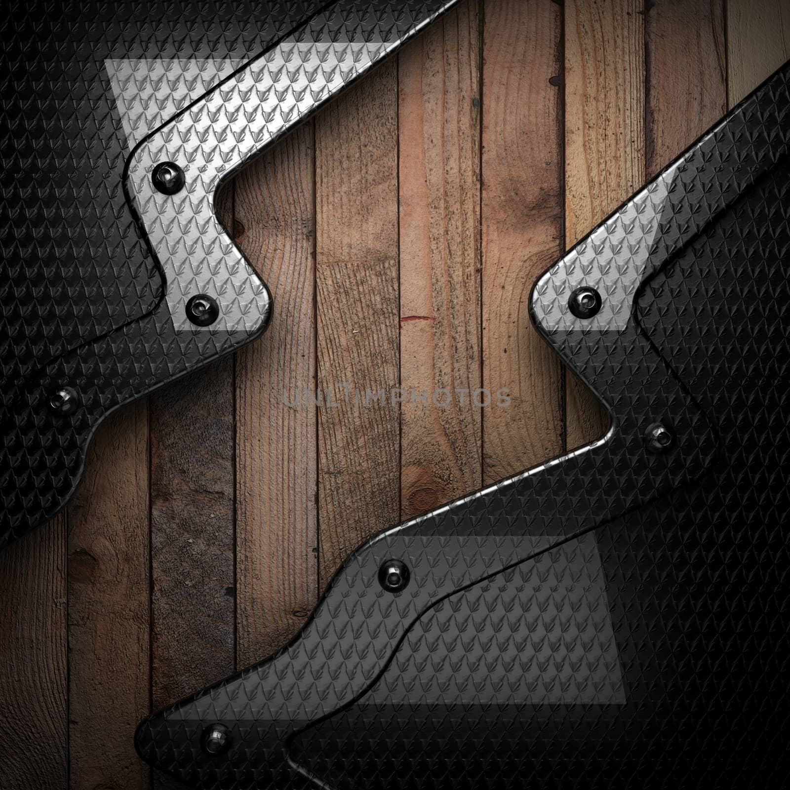 wooden background with metal element by videodoctor