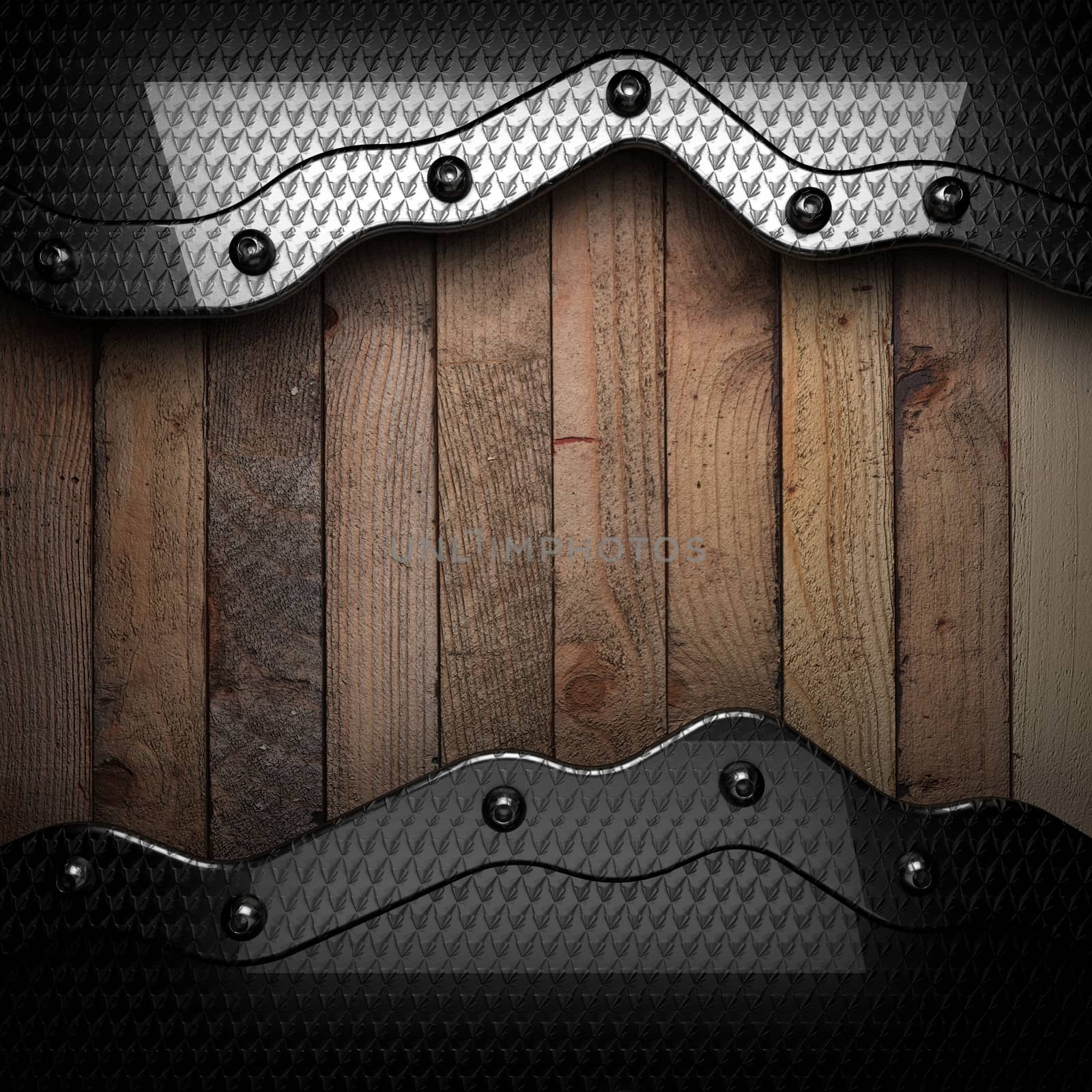 wooden background with metal element by videodoctor