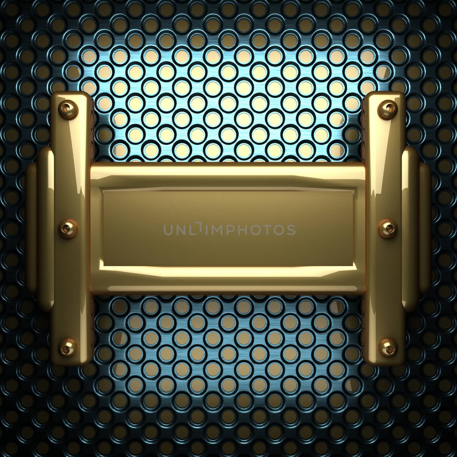 blue metal background with yellow element by videodoctor
