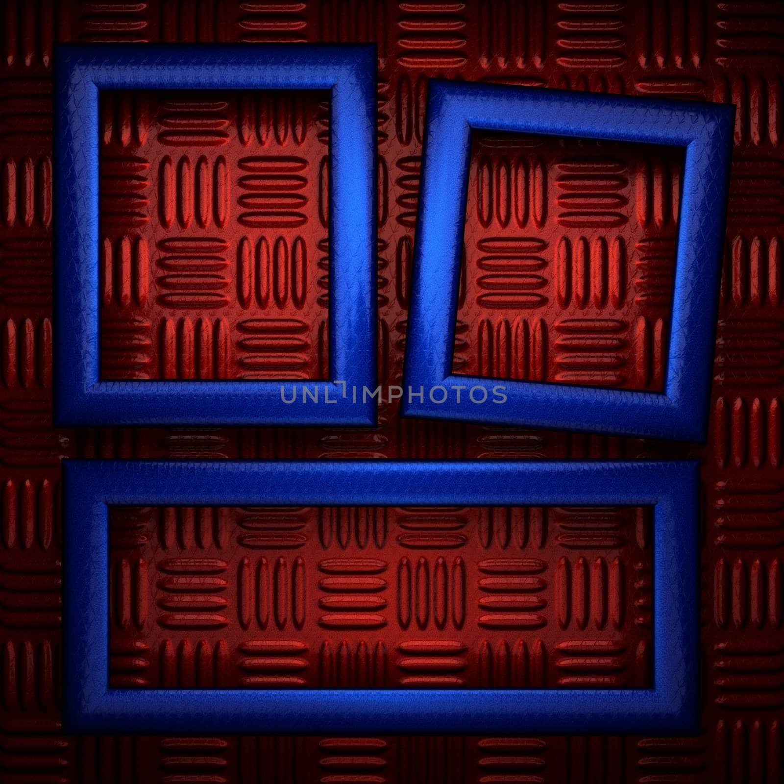 red and blue metal background by videodoctor