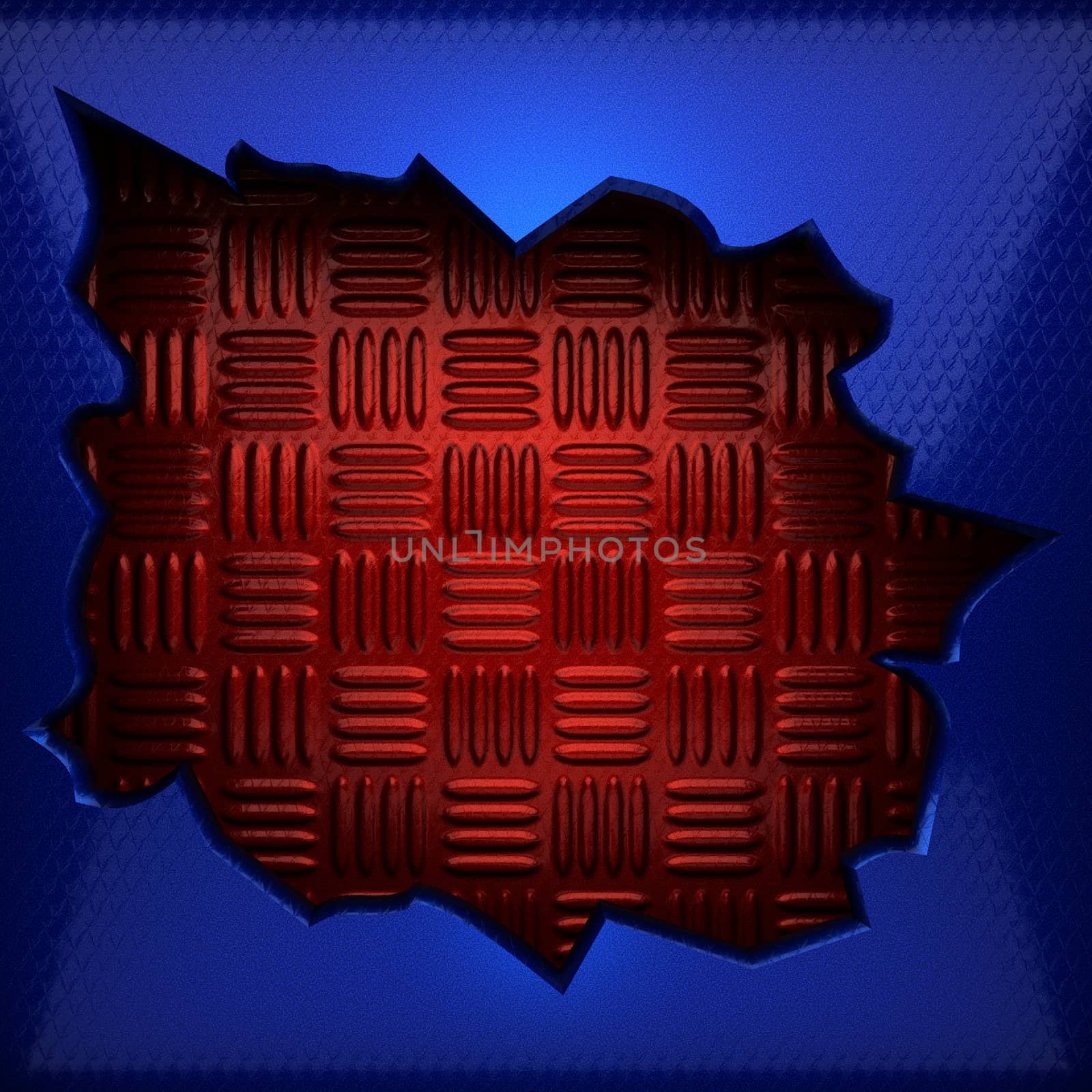 red and blue metal background