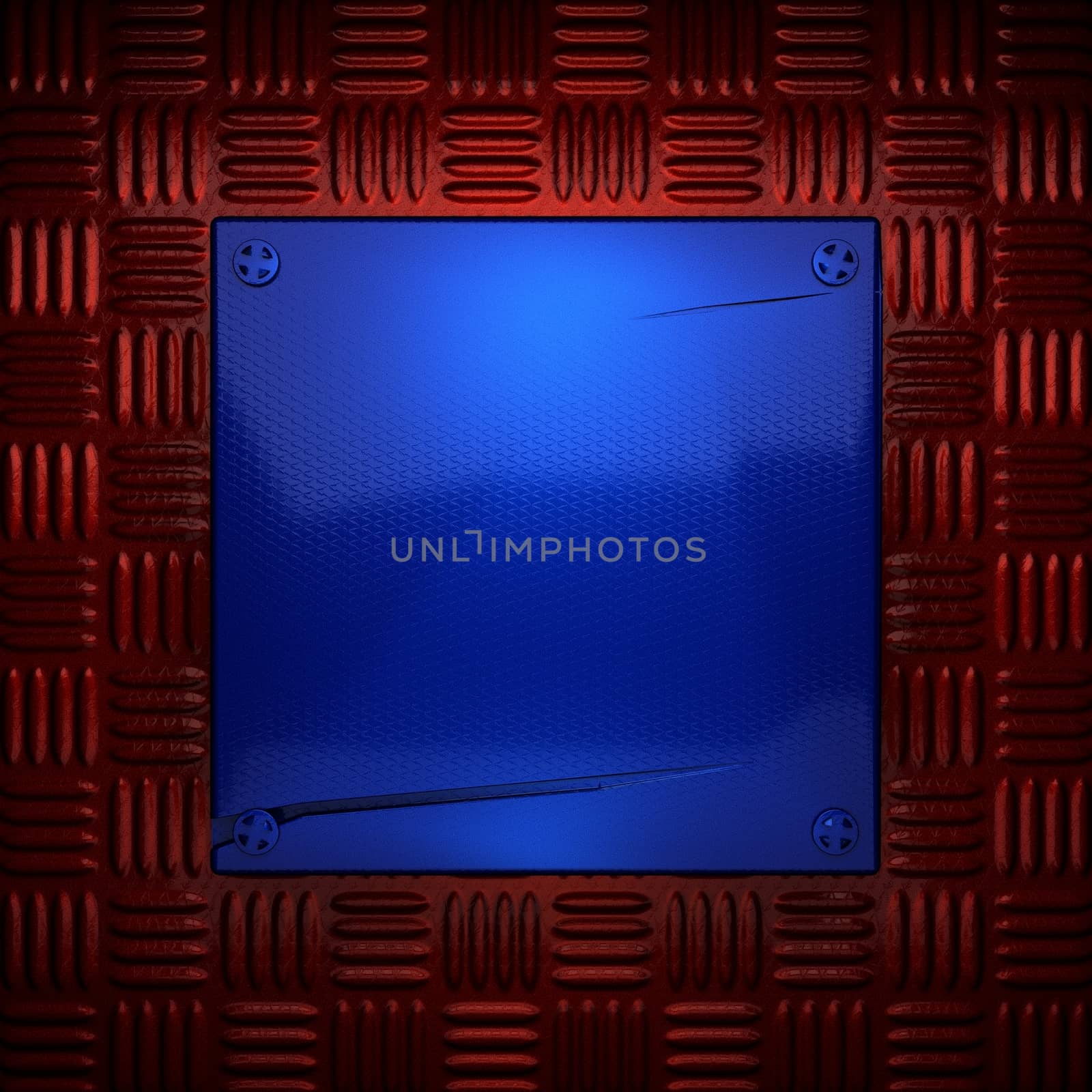 red and blue metal background